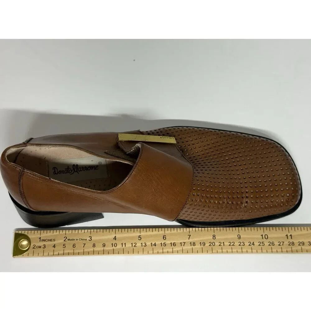 Vintage Donato Marrone Brown Leather Men shoes/ Dress Sandals. Sz 10